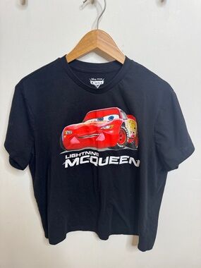 Black Lightning McQueen Graphic Crop Tee